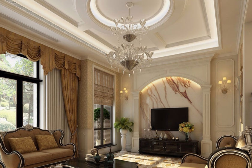 大理石背景墻打造更加高檔的裝修風格.